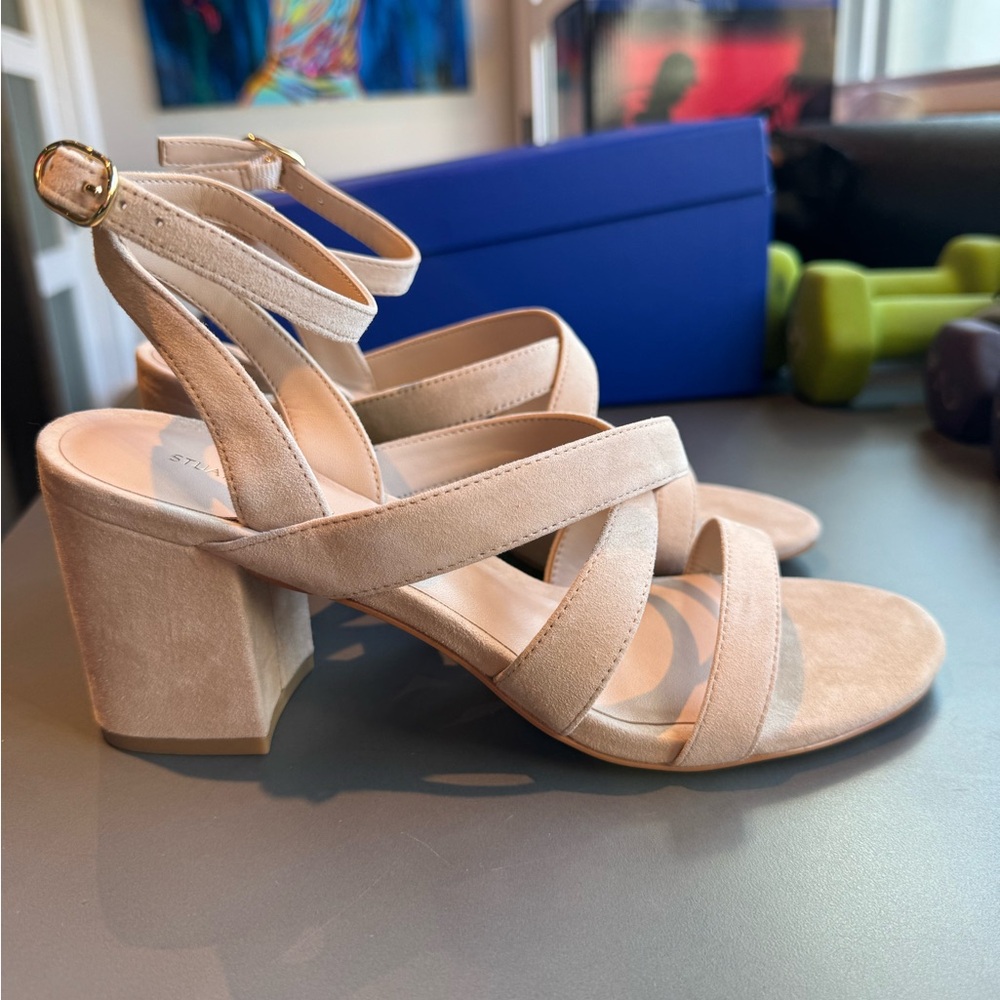Stuart Weitzman Suede Sandal.